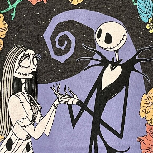 Disney Nightmare Before Christmas Jack Sally Love Is Eternal Graphic T Shirt L - Picture 6 of 7